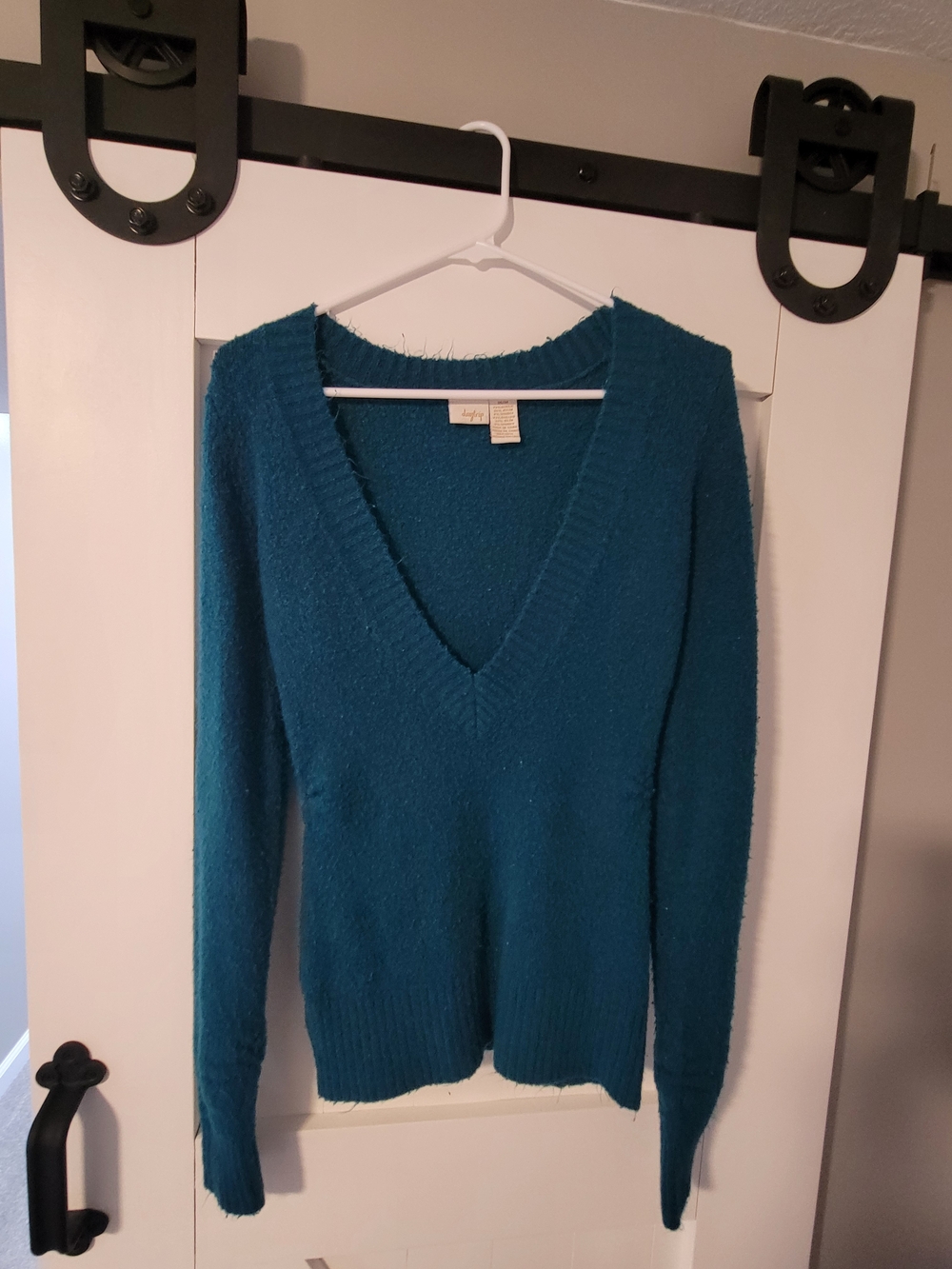 Daytrip Teal V-Neck Women's Sweater